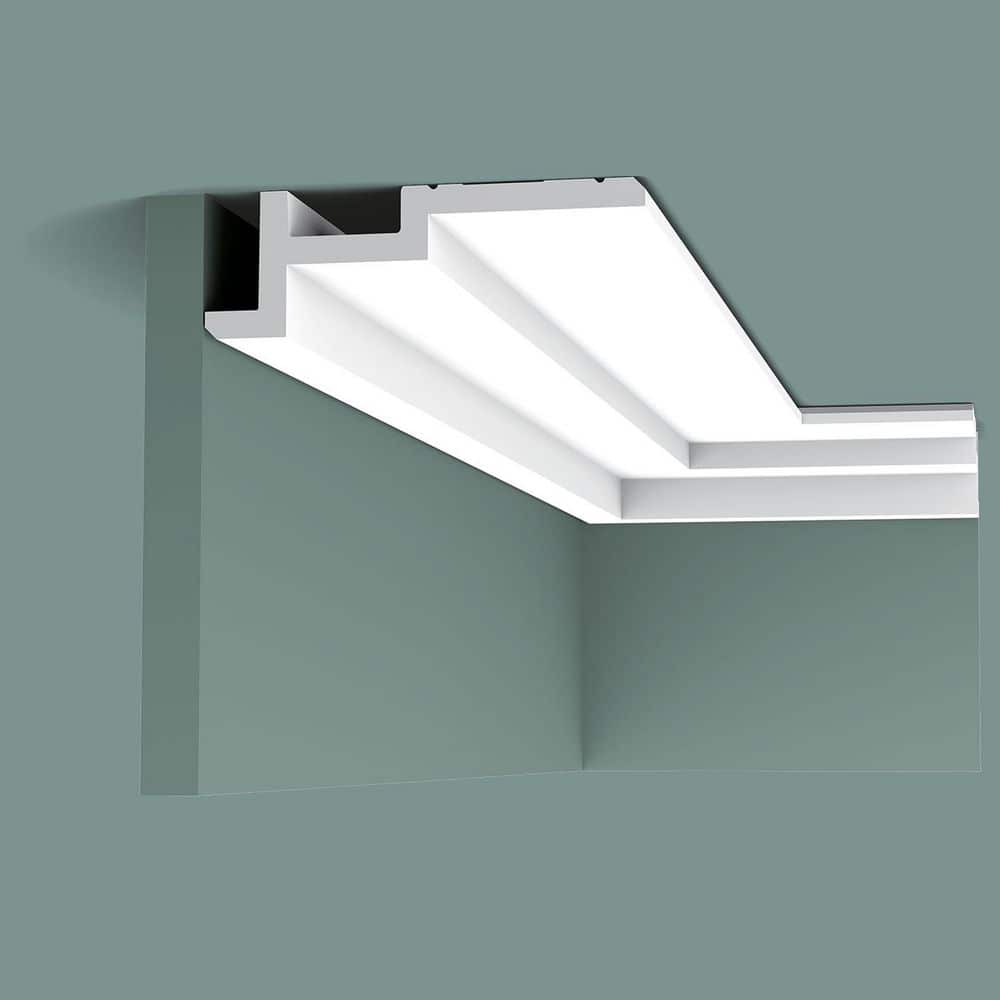ORAC DECOR 2 in. x 7-1/4 in. x 78-3/4 in. Primed White Plain Polyurethane Crown Moulding