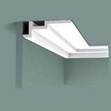 ORAC DECOR 2 in. x 7-1/4 in. x 78-3/4 in. Primed White Plain Polyurethane Crown Moulding