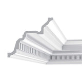 ORAC DECOR 6-1/2 in. x 7-5/8 in. x 78-3/4 in. Dentil Primed White High Density Polyurethane Crown Moulding