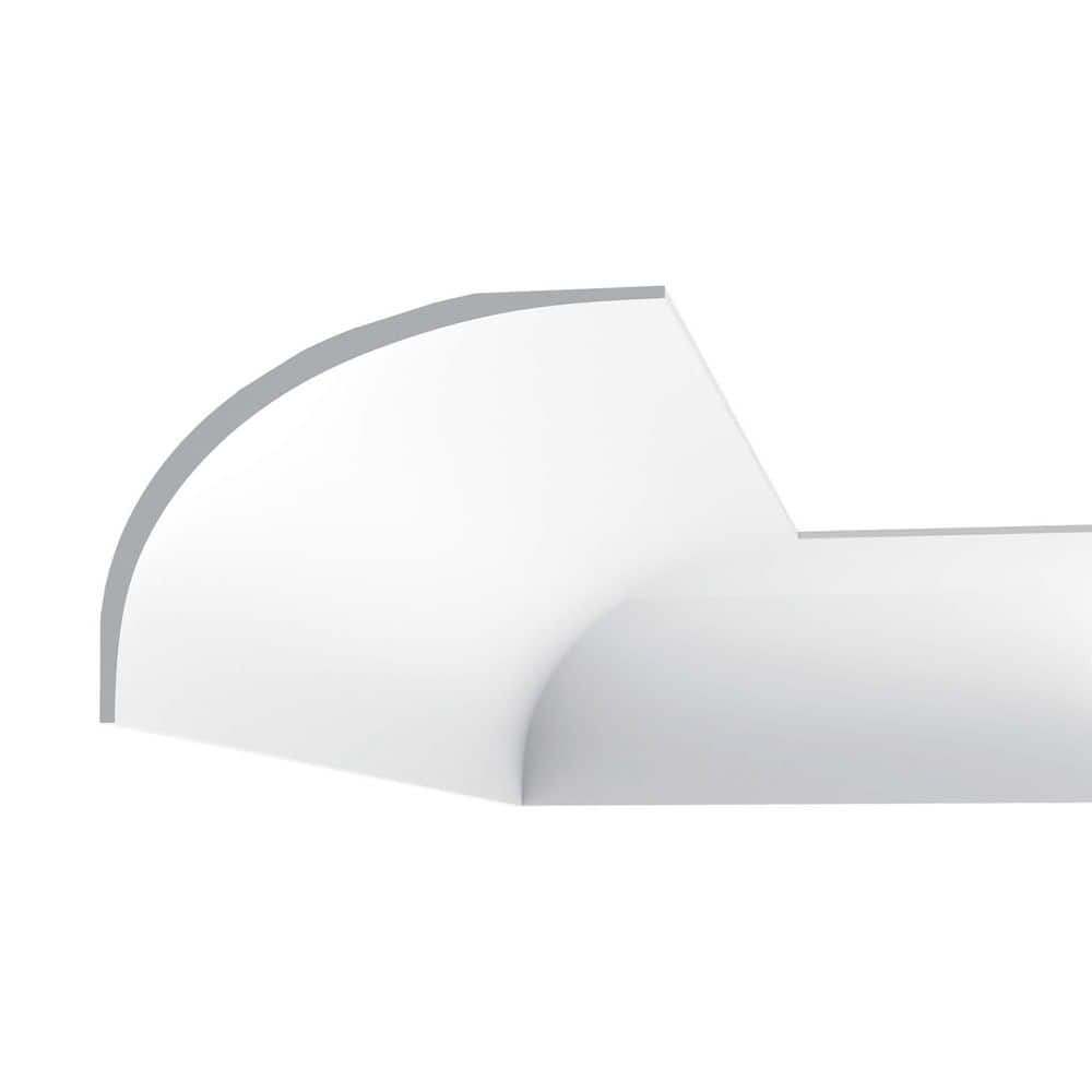 ORAC DECOR 8-1/2 in. x 6-1/4 in. x 78-3/4 in. Primed White Plain Polyurethane Crown Moulding (10-Pack)