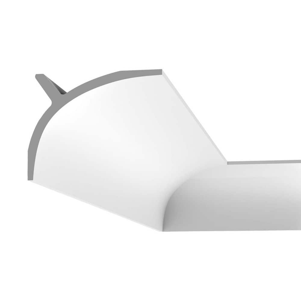 ORAC DECOR 5-1/2 in. x 4-3/8 in. x 78-3/4 in. Primed White Plain Polyurethane Crown Moulding (6-Pack)