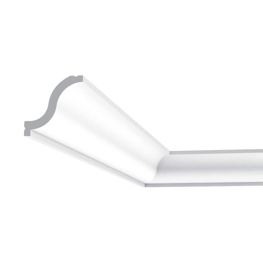 ORAC DECOR 2-1/8 in. x 2-1/8 in. x 78-3/4 in. Primed White Plain Polystyrene Crown Moulding (38-Pack)