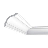 ORAC DECOR 3-3/4 in. x 3-3/4 in. x 78-3/4 in. Primed White Plain Polystyrene Crown Moulding (14-Pack)