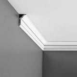 ORAC DECOR 1-1/4 in. x 2-3/8 in. x 78-3/4 in. Primed White Plain Polystyrene Crown Moulding (18-Pack)