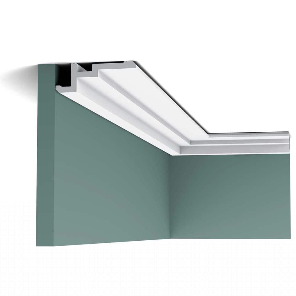 ORAC DECOR 1-5/8 in. x 4-1/2 in. x 78-3/4 in. Primed White Plain Polystyrene Crown Moulding (12-Pack)