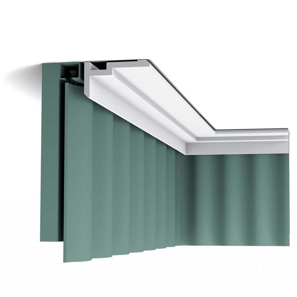 ORAC DECOR 2 in. x 3-5/8 in. x 78-3/4 in. Primed White Plain Polystyrene Crown Moulding (12-Pack)