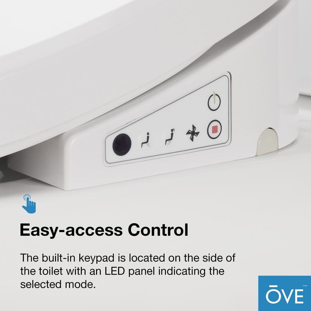 OVE Decors Felix Elongated Smart Bidet Toilet in White
