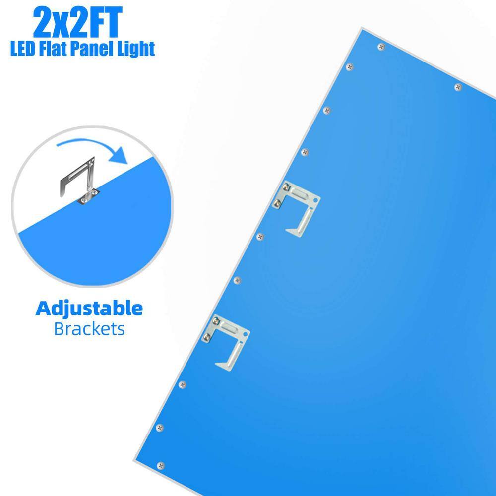 Honbei 2 ft. x 2 ft. 5800 Lumens Integrated LED Panel Light, 5000K 2x2 LED Flat Panel Light Lay in Fixture for Office,ETL10PACK