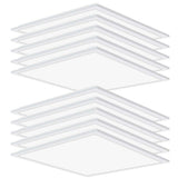 Honbei 2 ft. x 2 ft. 5800 Lumens Integrated LED Panel Light 5000K 2x2 Troffer Lights for Kitchen 0-10V Dimmable Lighting 10Pack