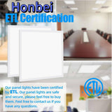 Honbei 2 ft. x 2 ft. 5800 Lumens Integrated LED Panel Light,5000K 0-10V Dimmable 2x2 LED Panel Lighting for Kitchen,16 Pack