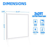 Honbei 2 ft. x 2 ft. 5800 LM Integrated LED Panel Light 5000K LED Panel Lights Recessed Edge-Lit for Commercial Office (2-Pack)
