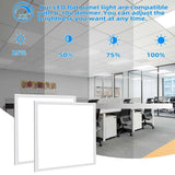 Honbei 2 ft. x 2 ft. 5800 Lumens Integrated LED Panel Light, 5000K Recessed Edge-Lit 2x2 LED Flat Panel Light for Office 4pack