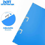 Honbei 2 ft. x 2 ft. 5800 Lumens Integrated LED Panel Light, 5000K Recessed Edge-Lit 2x2 LED Flat Panel Light for Office 4pack