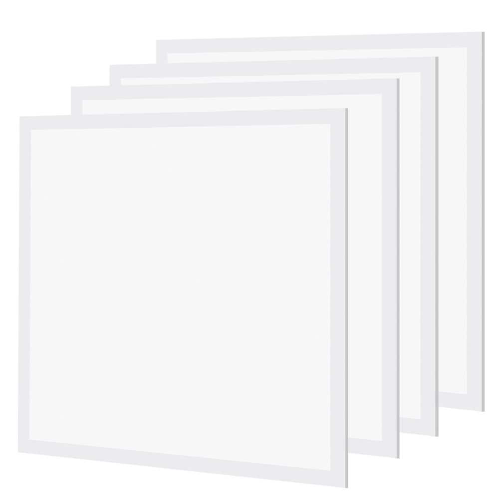 WYZM 2 ft. x 2 ft. Integrated LED Flat Panel Light 5000K Dimmable 0-Volt to 10-Volt 5800 Lumens LED Troffer Light (4-Pack)
