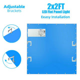 Honbei 2 ft. x 2 ft. 5800 Lumens Integrated LED Panel Light, 5000K2X2 FT Drop Ceiling Flat LED Light Panel, ETL Listed 4 Pack