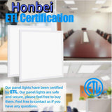 Honbei 2 ft. x 2 ft. 5800 Lumens Integrated LED Panel Light, 5000K2X2 FT Drop Ceiling Flat LED Light Panel, ETL Listed 4 Pack