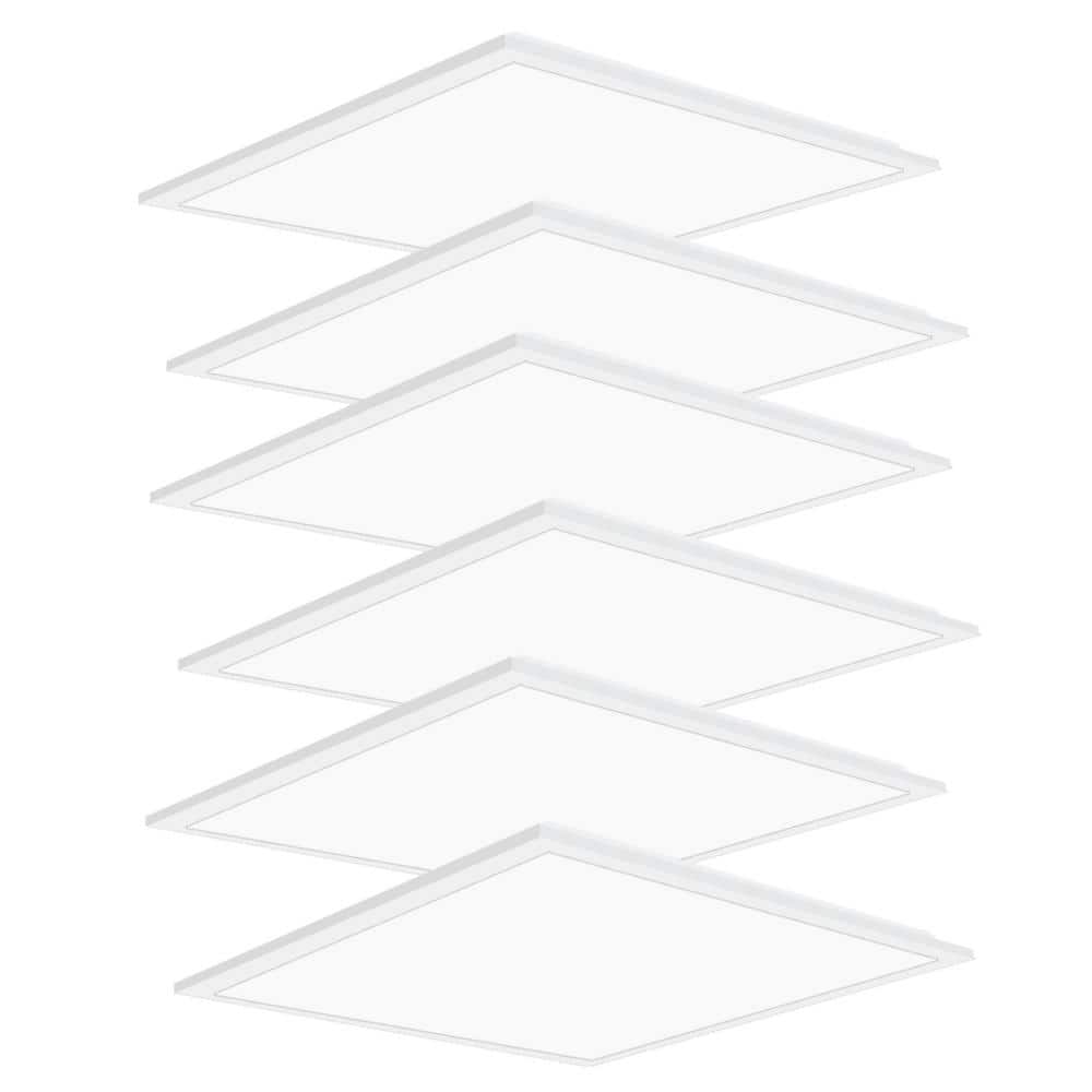 WYZM 2 ft. x 2 ft. 5800Lumens Integrated LED Panel Light 5000K Bright White edge-lit LED Flat Panel Light (6-Pieces)