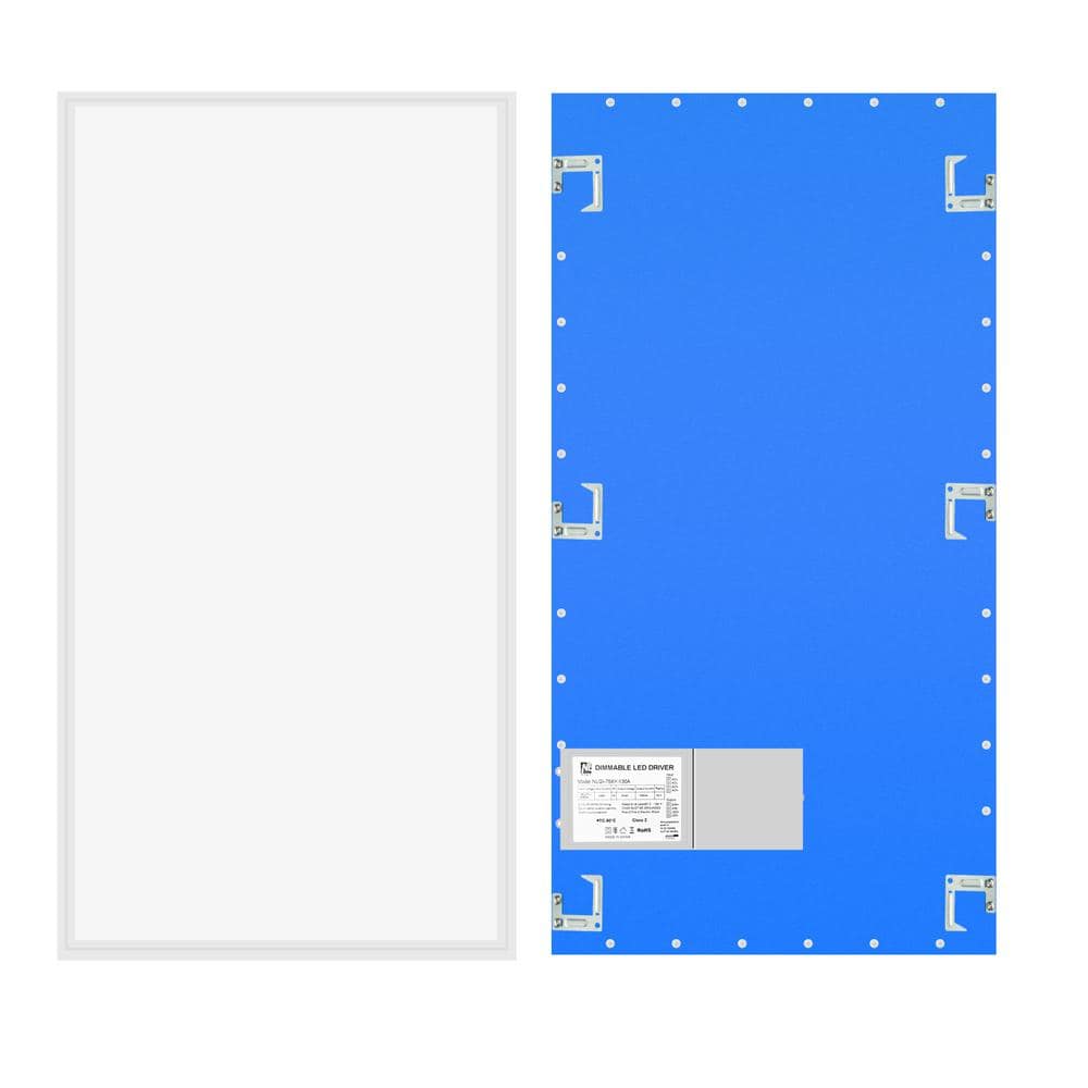 WYZM 2 ft. x 4 ft. 175-Watt Equivalent Integrated White LED Flat Panel Light Troffer Lights 7800 Lumens, 5000K (10-Pieces)