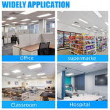 WYZM 2 ft. x 4 ft. 175-Watt Equivalent Integrated White LED Flat Panel Light Troffer Lights 7800 Lumens, 5000K (10-Pieces)