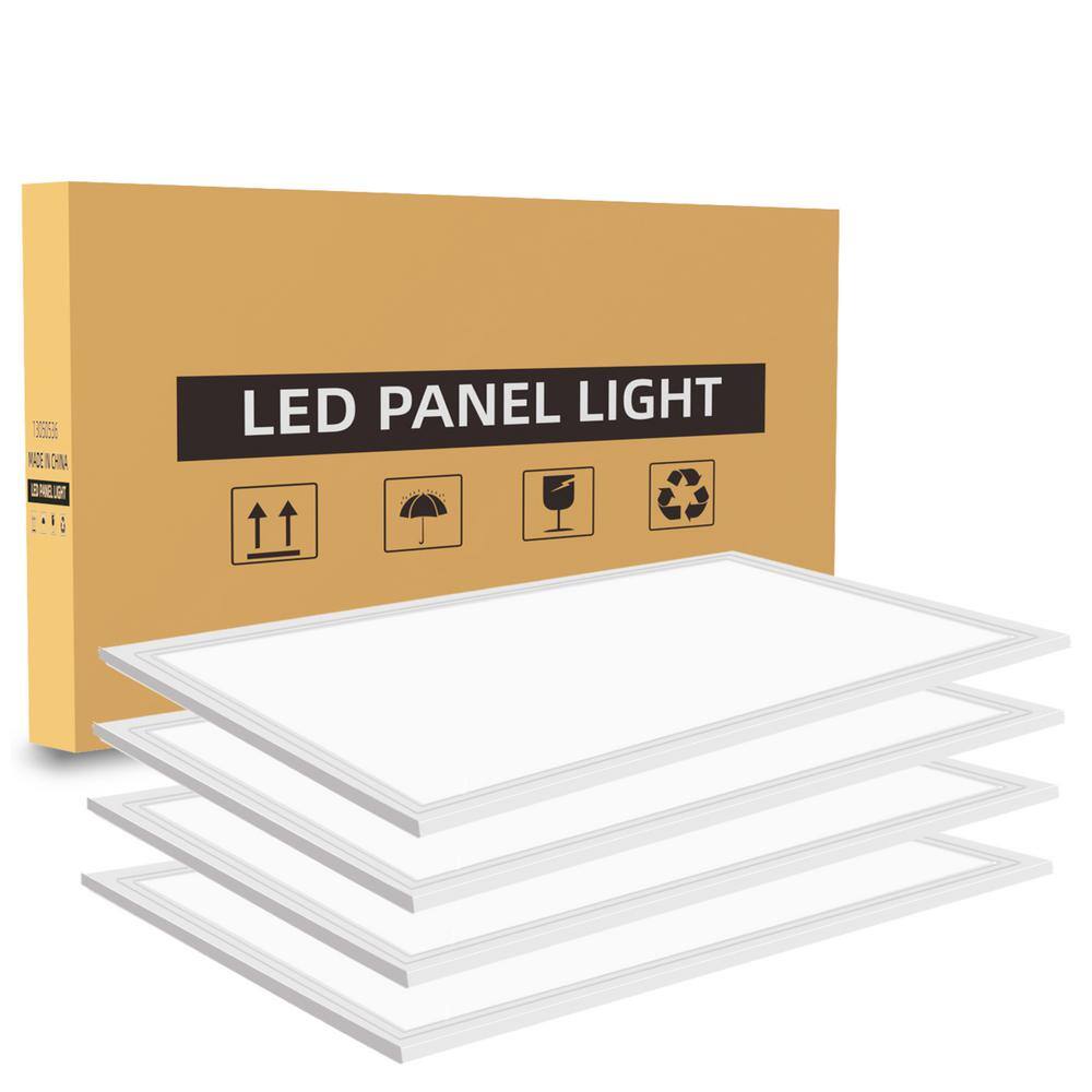WYZM 2 ft. x 4 ft. 175-Watt Equivalent Integrated White LED Troffer Panel Light 7800lumen 5000K LED Panel Light (20-Pack)