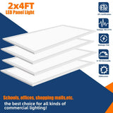 WYZM 2 ft. x 4 ft. 175-Watt Equivalent Integrated White LED Troffer Panel Light 7800lumen 5000K LED Panel Light (20-Pack)