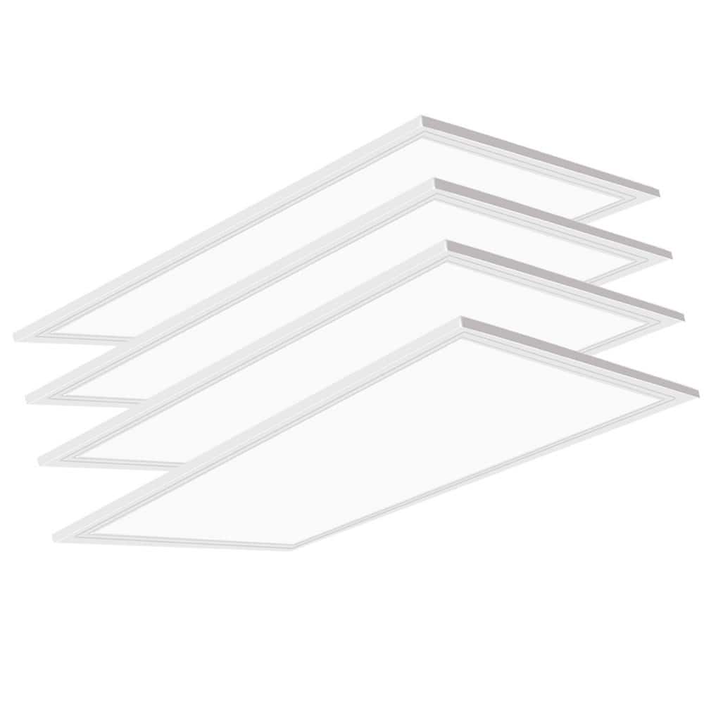 WYZM 2 ft. x 4 ft. 175-Watt Equivalent Integrated White LED Troffer Panel Light 5000K White LED Panel Light (4-Pieces)
