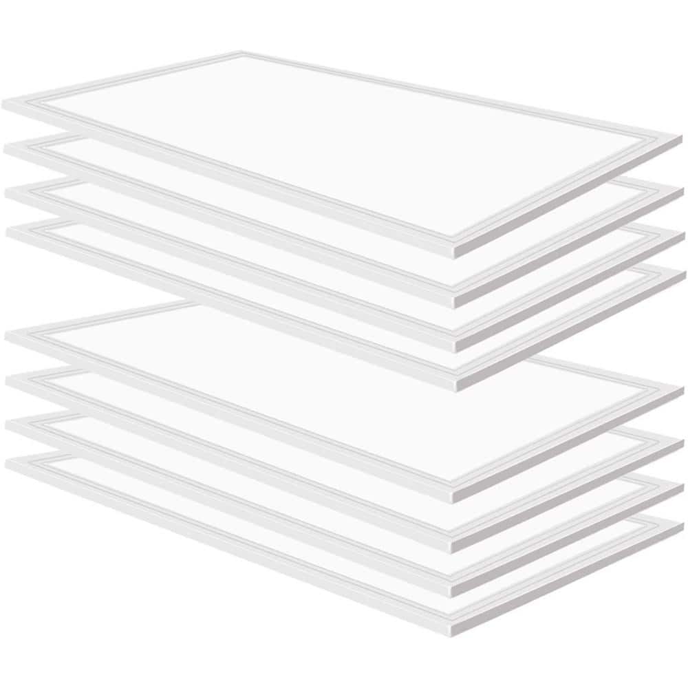 WYZM 2 ft. x 4 ft. 7800 Lumens Integrated LED Troffer Light 5000K (8-Pack)