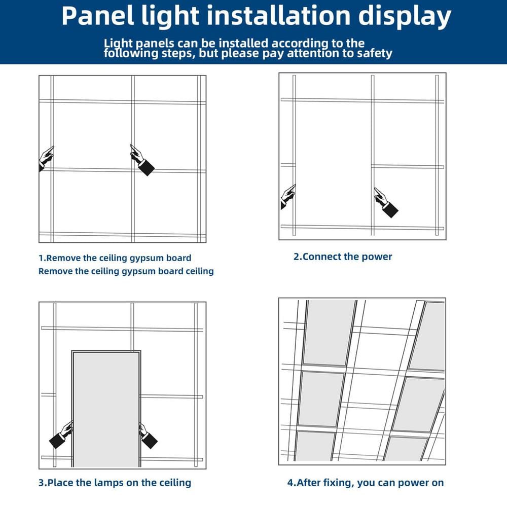 Honbei 2 ft. x 4 ft. 7800 Lumens Integrated LED Panel Light, 5000K Recessed Edge-Lit ETL Listed Troffer Light Fixture (8-Pack)