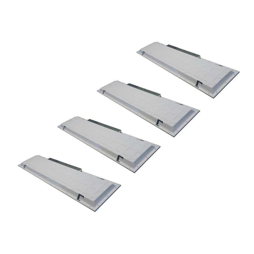MEDINAH POWER 1x4 LED Back-Lit Panel, Adjustable Watt and CCT with 12V Aux and Usmart Cover (4-Pack)