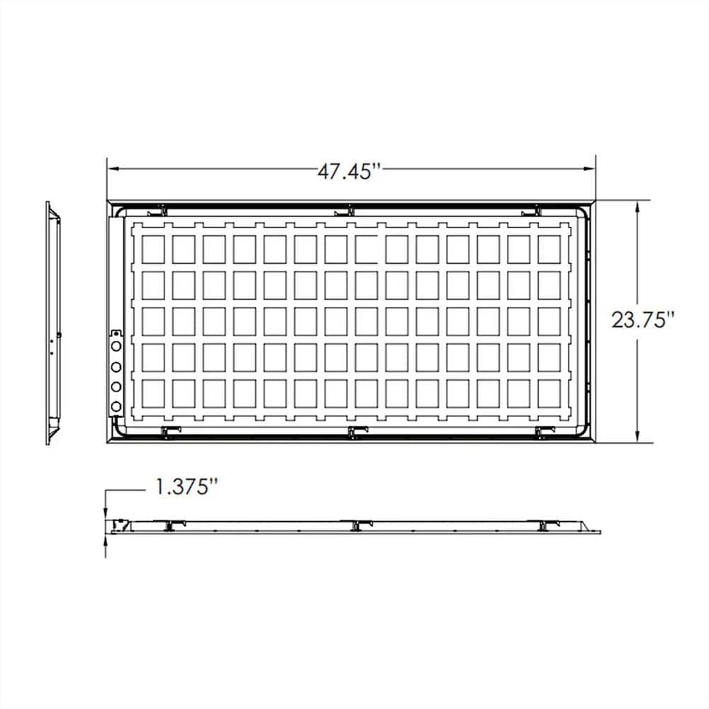 ENERGETIC LIGHTING E2BPL 2 ft. x 4 ft. 5000 Lumens Integrated LED Panel Light, 4000K Cool -Watthite Dimmable 40-Watt Flat Panel (2-Pack)