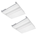 RUN BISON 2ft.x2ft White 100W Equivalent Dimmable 3500K-4000K-5000K Integrated LED Troffer Light, up to 5000-Lumens (2-Pack)