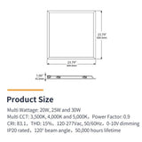 LEDone 2 ft. x 2 ft. 3750 Lumens PMMA Lens Integrated LED Panel Light, 5000K (4-Pack)