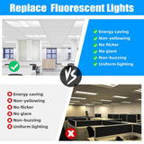 WYZM 2 ft. x 4 ft. 175-Watt Equivalent Integrated LED White Troffer Panel Light 7800Lumen 5000K Office Light(12-Pack)