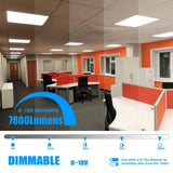 WYZM 2 ft. x 4 ft. 175-Watt Equivalent Integrated LED White Troffer Panel Light 7800Lumen 5000K Office Light(12-Pack)