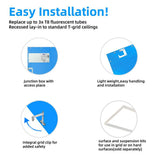 WYZM 2 ft. x 4 ft. 175-Watt Equivalent Integrated LED White Troffer Panel Light 7800Lumen 5000K Office Light(12-Pack)