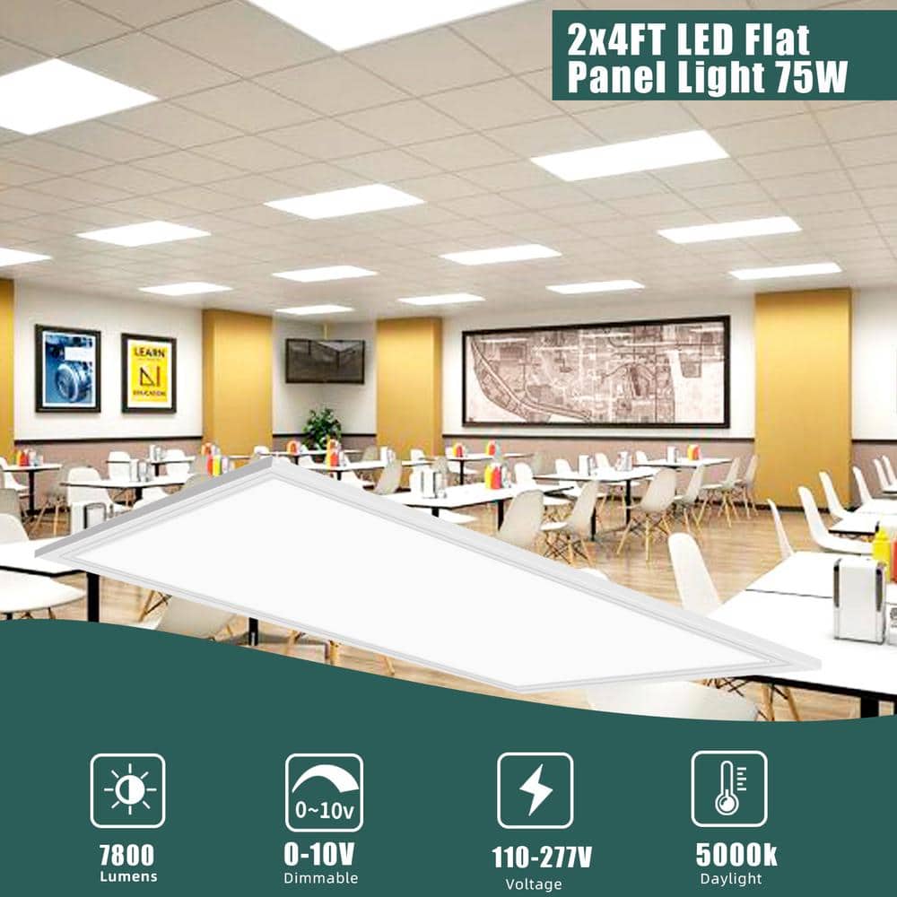 WYZM 2 ft. x 4 ft. 7800 Lumens Integrated LED Panel Light 5000K LED Flat Panel Light for Office (20-Pack)
