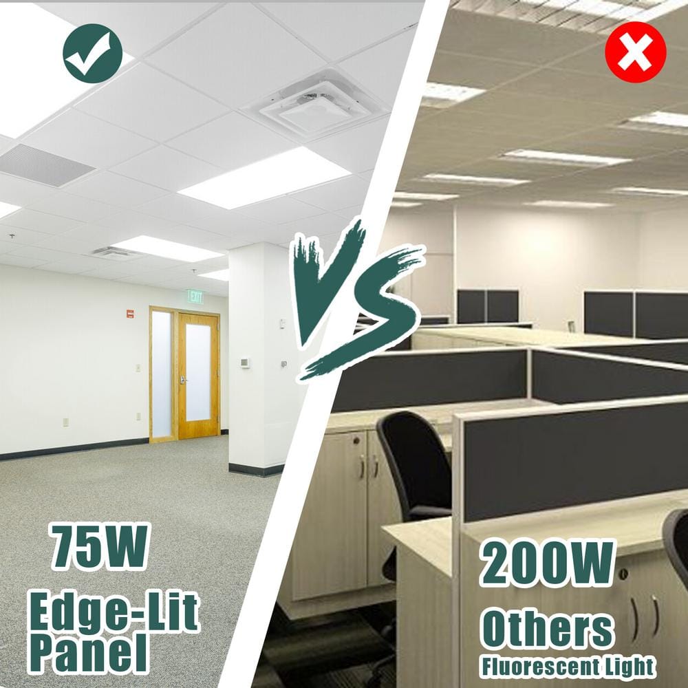WYZM 2 ft. x 4 ft. 7800 Lumens Integrated LED Panel Light 5000K LED Flat Panel Light for Office (20-Pack)