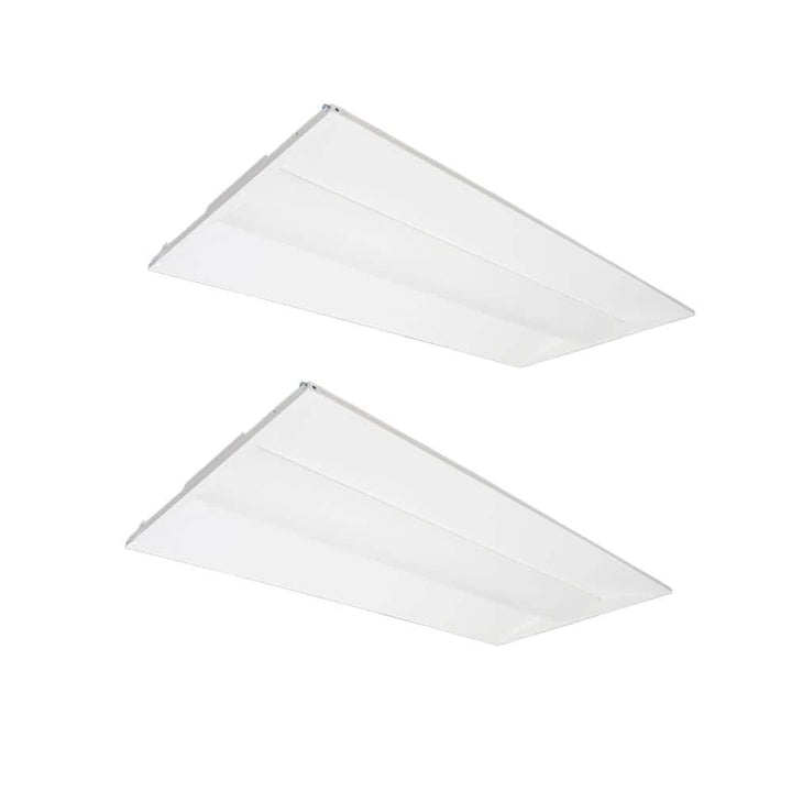 MEDINAH POWER 2 ft. x 4 ft. Integrated LED Watt/CCT Selectable White Troffer Retrofit Kit, 4250-5625 Lumens, 3500/4000/5000K (2-Pack)