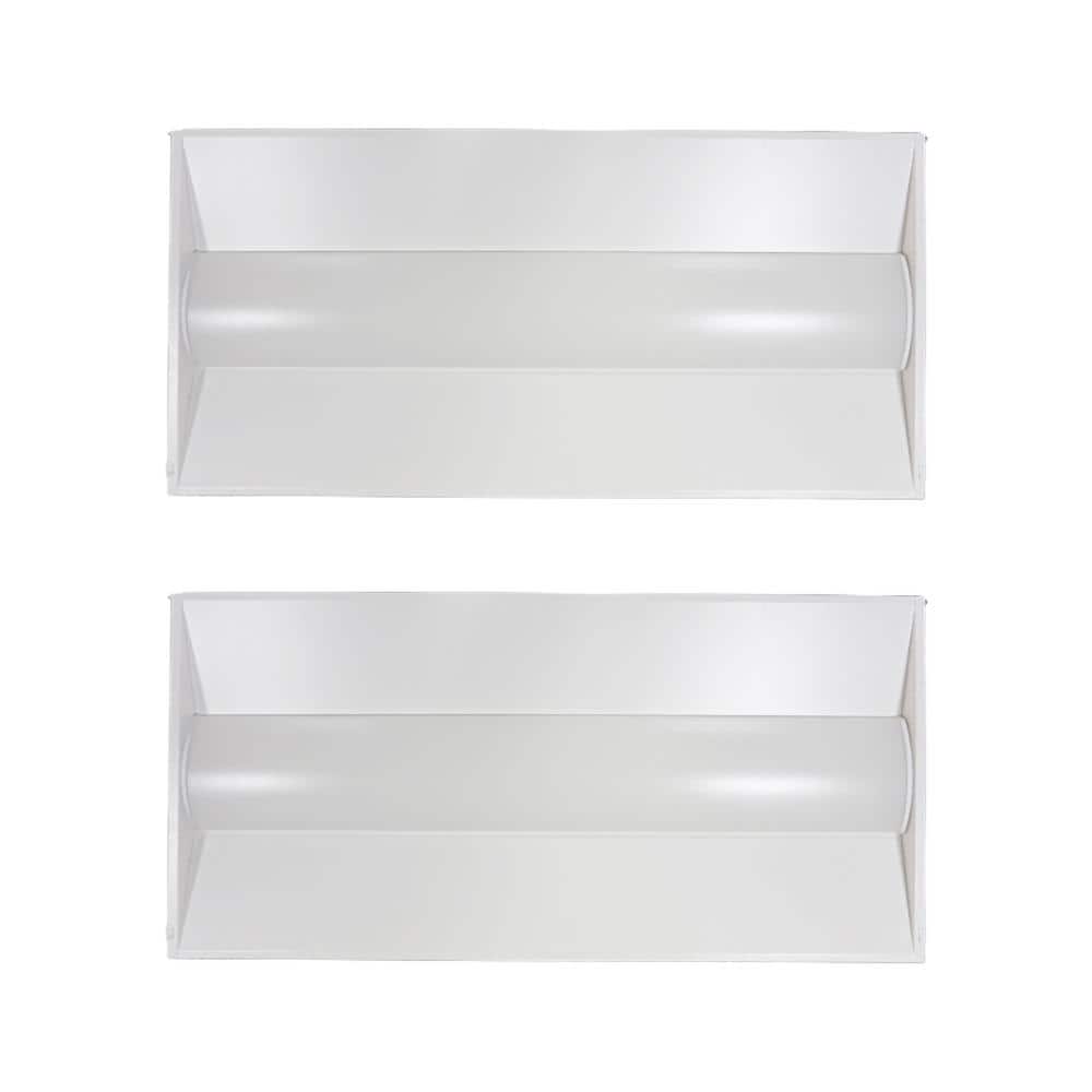 MEDINAH POWER 2 ft. x 4 ft. Integrated LED Watt/CCT Selectable White Troffer Retrofit Kit, 4250-5625 Lumens, 3500/4000/5000K (2-Pack)