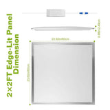 phyfalip 150-Watt Panel Ceiling Light Integrated LED Recessed Edge-Lit with 5800 Lumen in White
