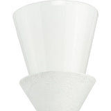 Progress Lighting Pinellas 30 in. Contemporary White Plaster Chandelier with Opal Glass Shades
