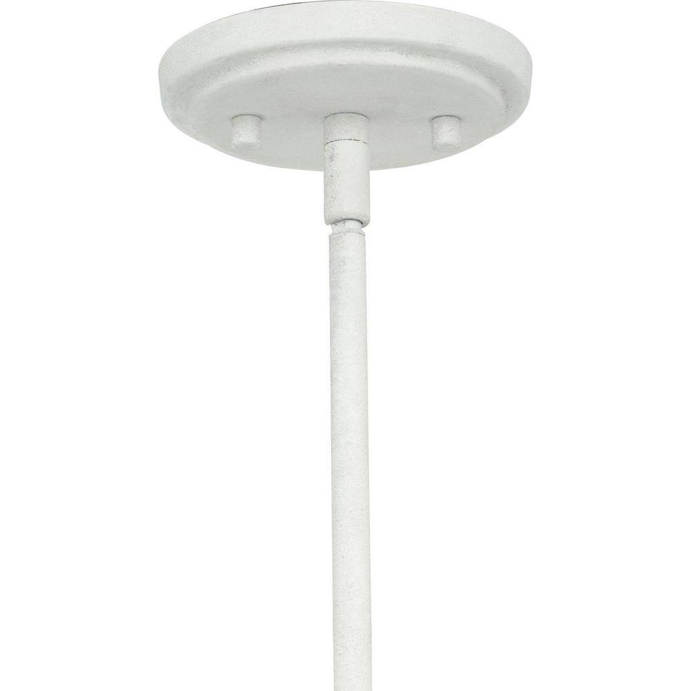 Progress Lighting Pinellas 30 in. Contemporary White Plaster Chandelier with Opal Glass Shades