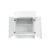 Plywell Ready to Assemble 27x34.5x24 in. Shaker Base Cabinet with 2-Door and 1 Drawer in White