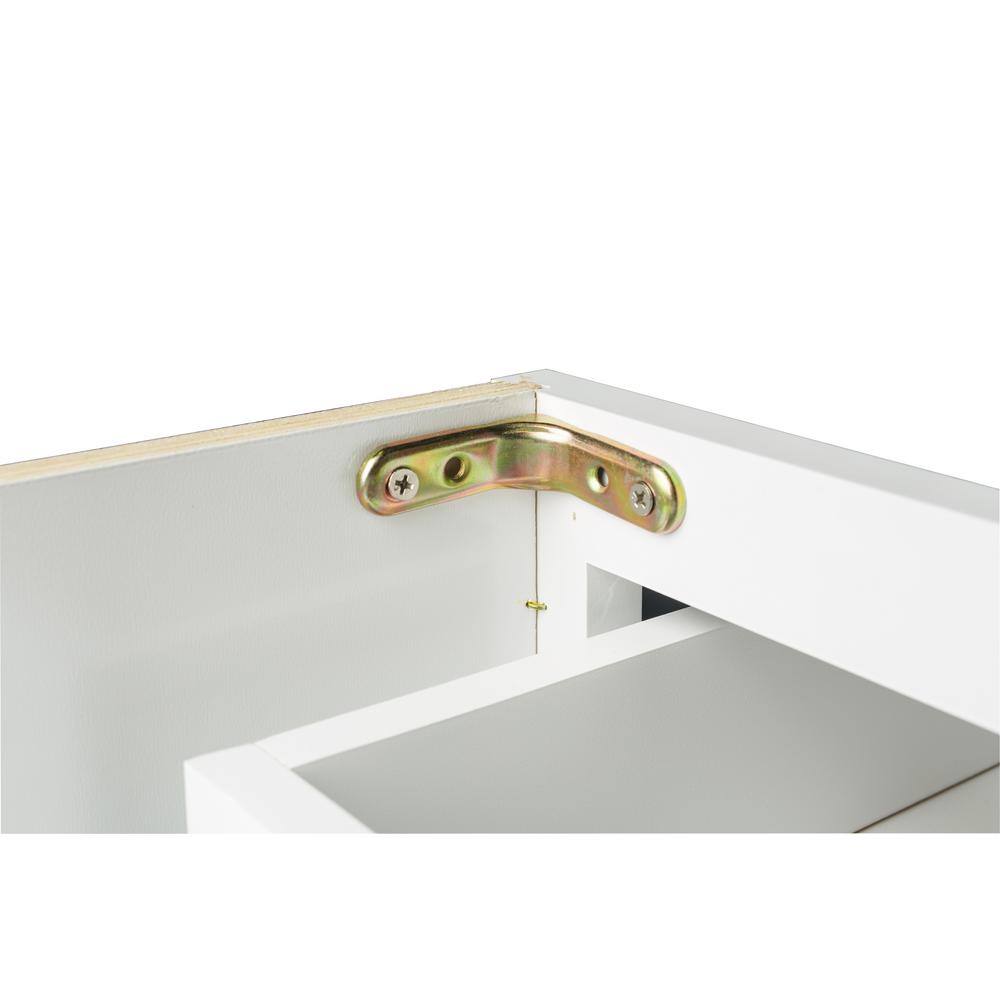 Plywell Ready to Assemble 27x34.5x24 in. Shaker Base Cabinet with 2-Door and 1 Drawer in White