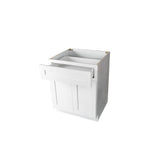 Plywell Ready to Assemble 27x34.5x24 in. Shaker Base Cabinet with 2-Door and 1 Drawer in White