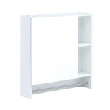 Polibi 21.6 in. W x 22 in. H White Rectangular Wall Mounted Medicine Cabinet with Mirror, Shelves and Towel Rack