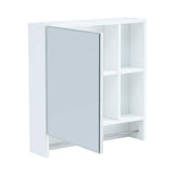 Polibi 21.6 in. W x 22 in. H White Rectangular Wall Mounted Medicine Cabinet with Mirror, Shelves and Towel Rack