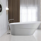 Vanity Art Nanterre 67 in. Acrylic Flatbottom Freestanding Bathtub in White