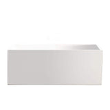Vanity Art Talence 67 in. Acrylic Flatbottom Freestanding Bathtub in White/Polished Chrome