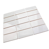 Ivy Hill Tile Essential White 3 in. x 6 in. x 6 mm Polished Ceramic Wall Subway Tile (11.73 sq. ft./case)